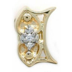 A2577 14K 3 DIAMOND SLIDE 